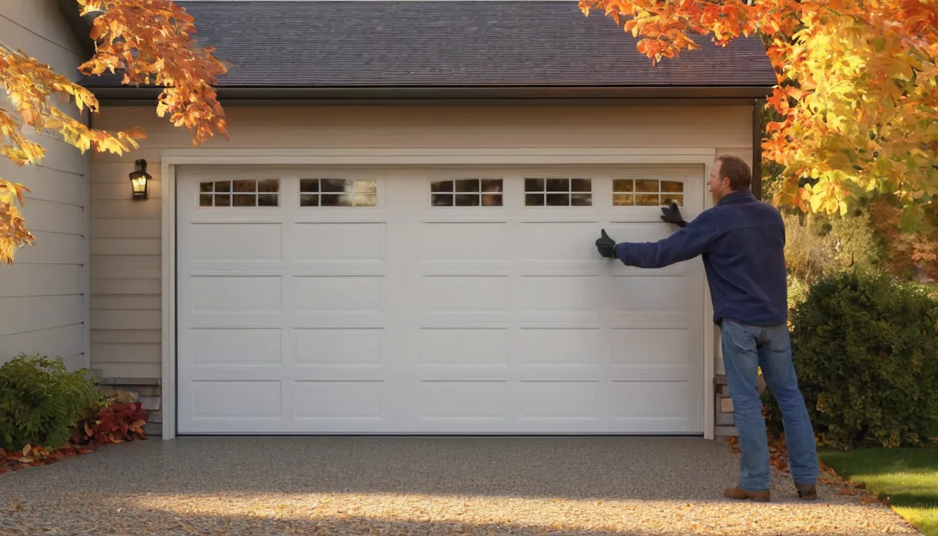 A newly installed garage door on a family home in Scandia