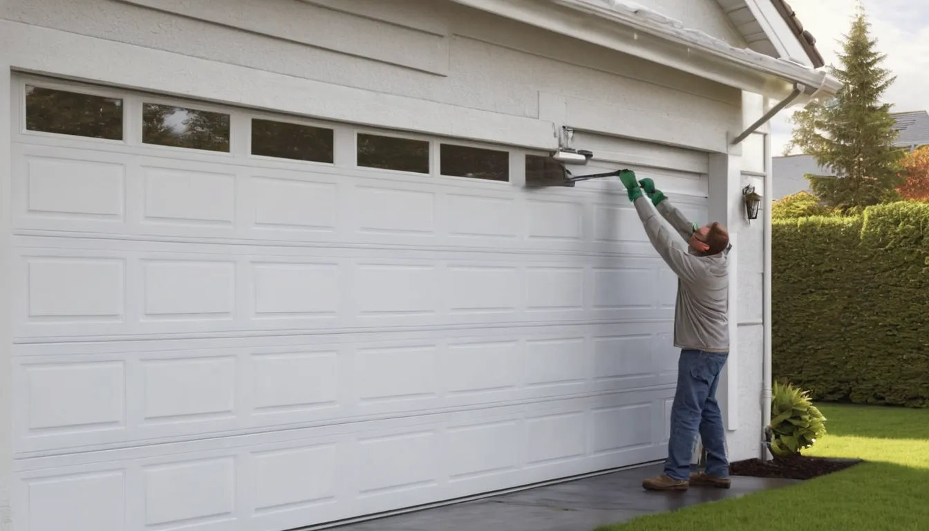 Local provider replacing a torsion spring above a residential garage door in the Scandia area